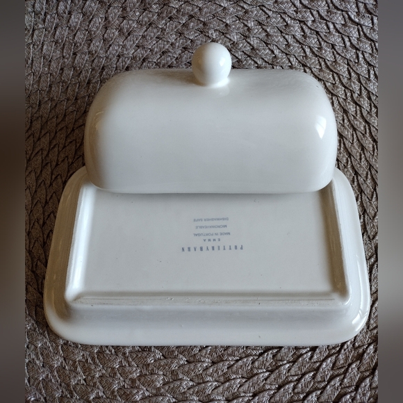 Pottery Barn Elegant Cream Butter Dish - Picture 12 of 13
